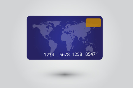 Credit Card in grey background.のイラスト素材