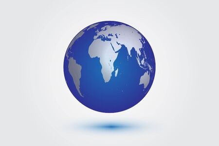 World icon blue color  vector color shadows.のイラスト素材