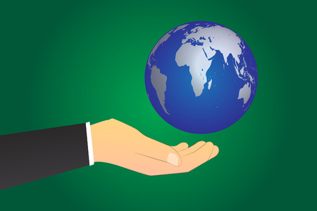 Hand give flat design.のイラスト素材