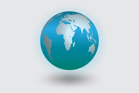 World Map and Globe design blue planet.のイラスト素材