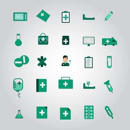Medical Icons green icon.のイラスト素材