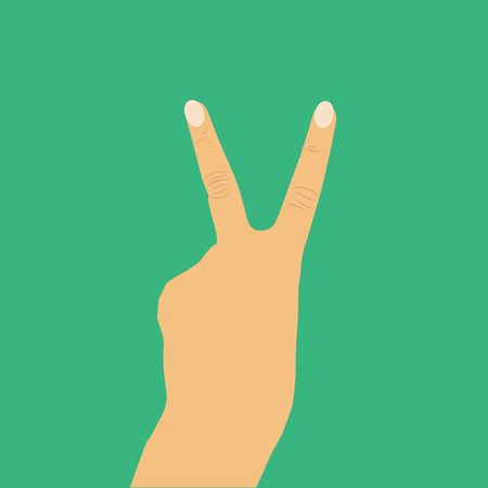 Hand two finger.のイラスト素材