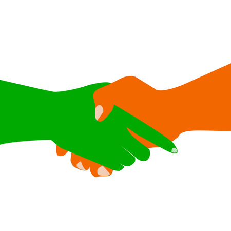 Logo shake hand business vector.のイラスト素材