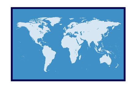 World map on blue background.のイラスト素材
