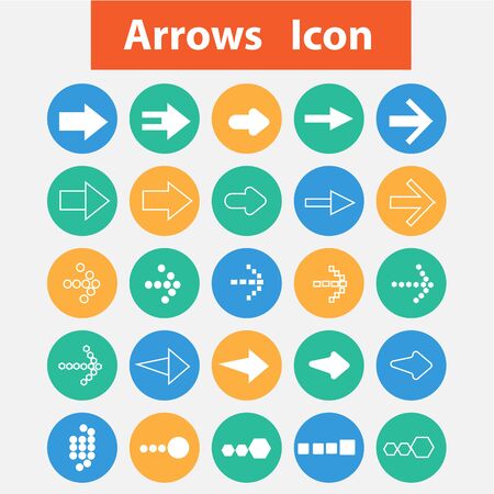 Arrows icon set vrctorのイラスト素材