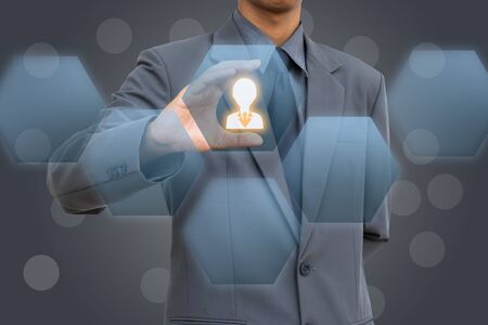 Business man select human conceptの写真素材