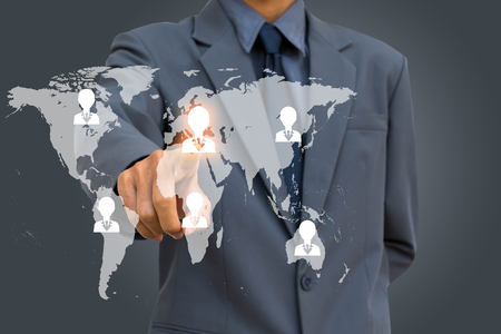 Businessman select Choice employee  human resource system.の写真素材