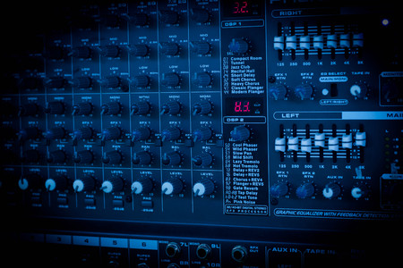Mixer for Control of high-quality audio and equalizer volume.の写真素材