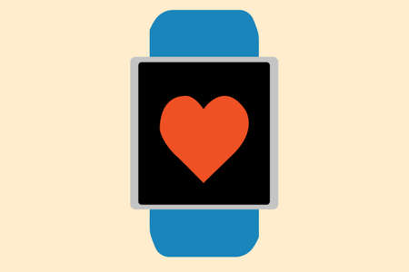 Smart wacth for health vector flat design.のイラスト素材