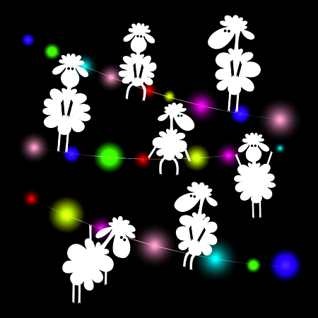 Lamb on a garlandのイラスト素材