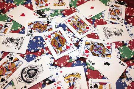 Magnificent Abstraction from cards and chipsのeditorial素材