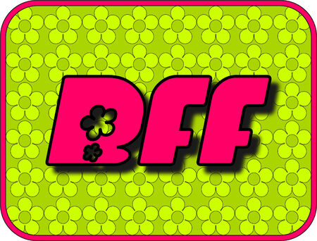 A fun icon with BFF (Best Friends Forever).のイラスト素材