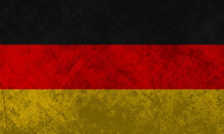 German flag with a grunge texture effect のイラスト素材