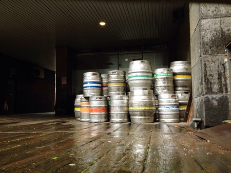 Beer Kegs Delivery at a Warehouseの素材