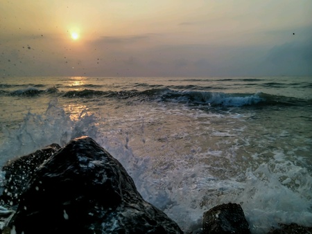 Sunset on the beachの素材