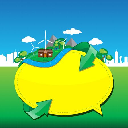 environment with text box Vector backgroundのイラスト素材