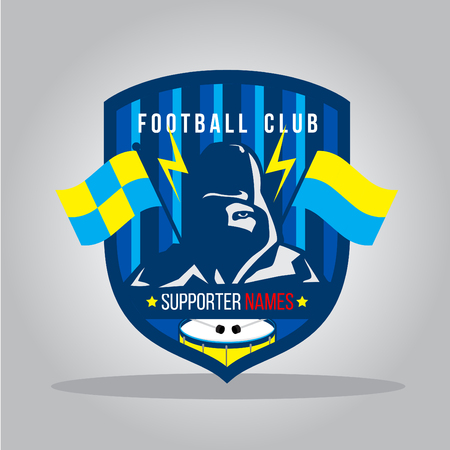 Supporter club badge templateのイラスト素材