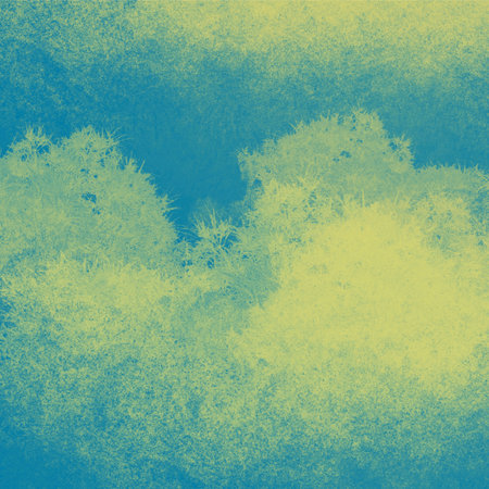 illustration yellow frosty effect on a blue background colour frameの写真素材
