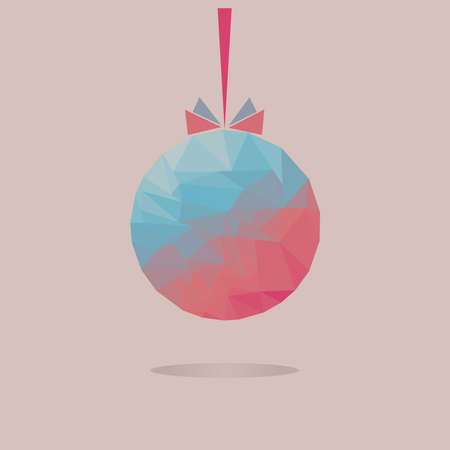a low-poly colorful composition of triangles a ball of colored gradient rectangles from pink to blueのイラスト素材