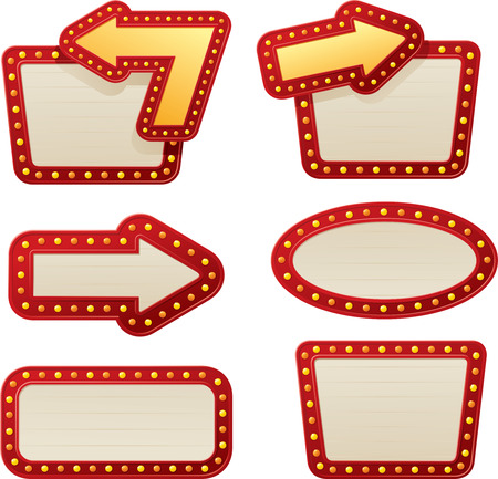 6 separately grouped billboards for your messages.のイラスト素材