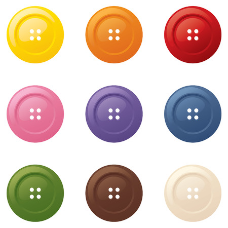 Shiny buttons in bright colors.のイラスト素材