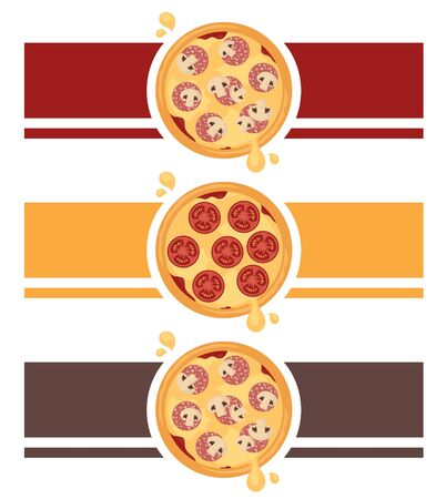 Pizza design for your restaurant or takeaway.のイラスト素材