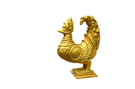 An angel bird as a guarding god in front of Thai Churchの写真素材