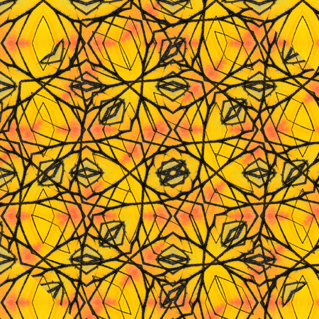 Beautiful of Pink and Yellow background pattern made from butterfly wings skin textureの写真素材