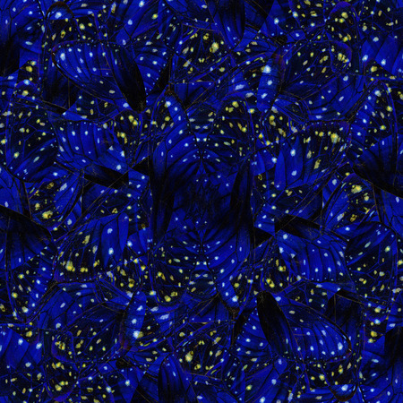 Beautiful blue background pattern with white dots as stars spread overの写真素材