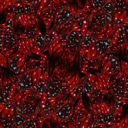 Beautiful red background pattern with white dots as stars spread overの写真素材