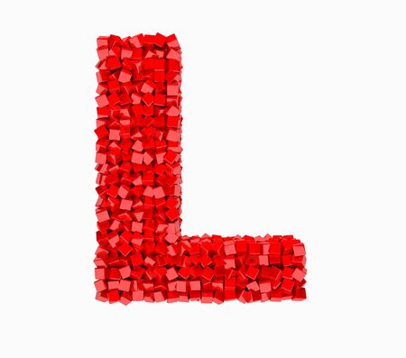 English alphabet, the letter Lの写真素材