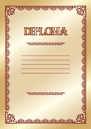 template for the award diplomaのイラスト素材