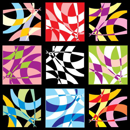 abstract colored lines with the intersectionのイラスト素材