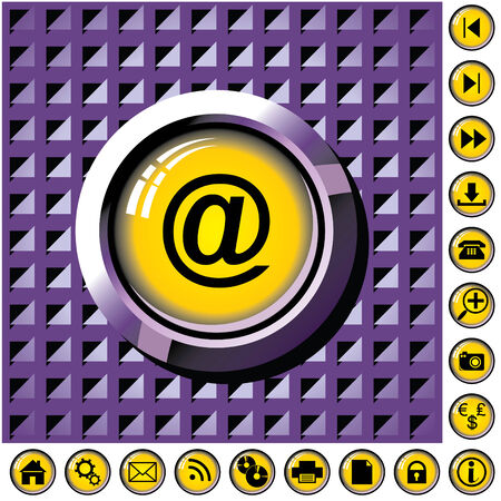 vector image computer button with options iconのイラスト素材