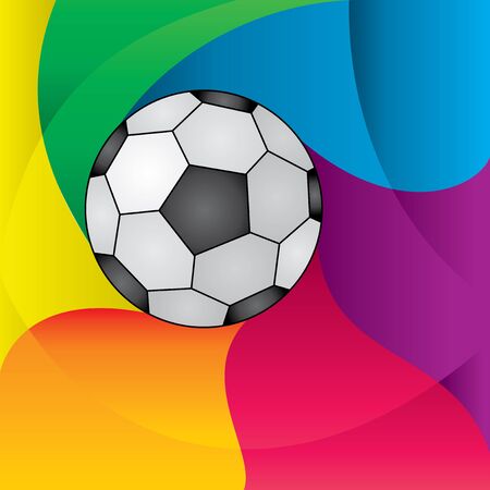 Vector imade abstract colored background with  football ballのイラスト素材