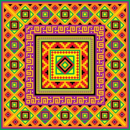  square background with a mexican ornament