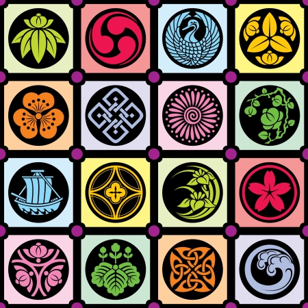  traditional Japanese  design のイラスト素材