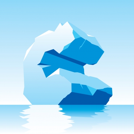 vector image of ice letter Cのイラスト素材