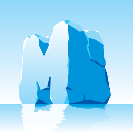  image of ice letter Mのイラスト素材