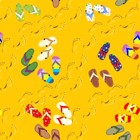 Seamless vector background on the beach themeのイラスト素材