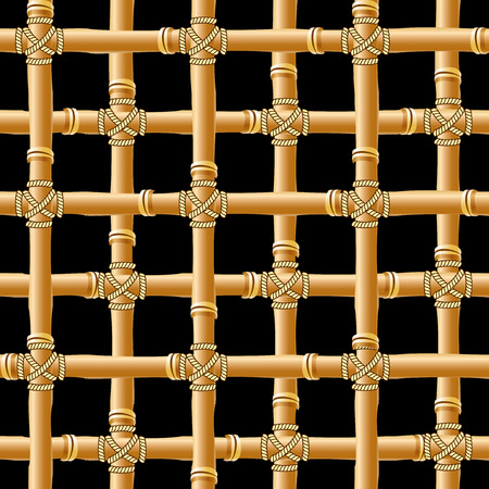 vector seamless image of bamboo trellisのイラスト素材