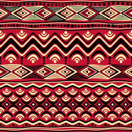 vector seamless pattern with african ornamentのイラスト素材