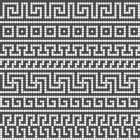 vector seamless pattern with classic Greek meander ornamentのイラスト素材