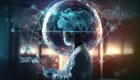 Technologies for connection. Mixed media. Mixed media. Mixed mediaの素材