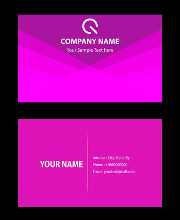 Purple business card vector illustrationのイラスト素材