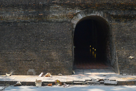 Wat Umong at Chiang Mai tunnelの写真素材