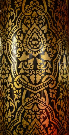 Traditionnal paintings on a templeの写真素材