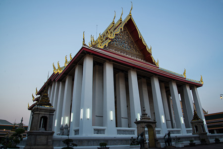 Thailand, Bangkok, Wat Po, Temple of the Reclining Buddhaの写真素材