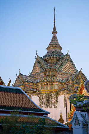 Thailand, Bangkok, Wat Po, Temple of the Reclining Buddhaの写真素材