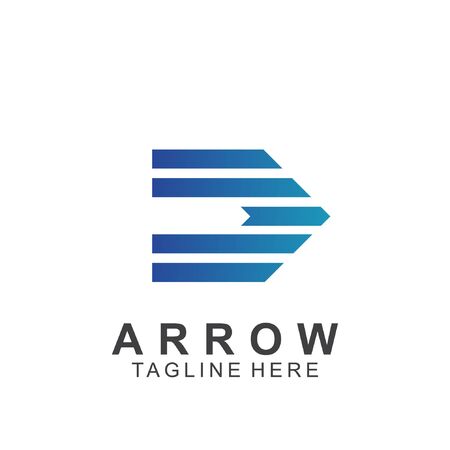 Abstract arrow logo design with creative design. Icon arrow vector illustrationのイラスト素材